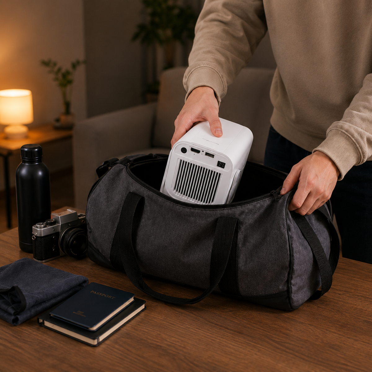 Projector with Native 1080p Auto Focus and Built In Streaming Apps
