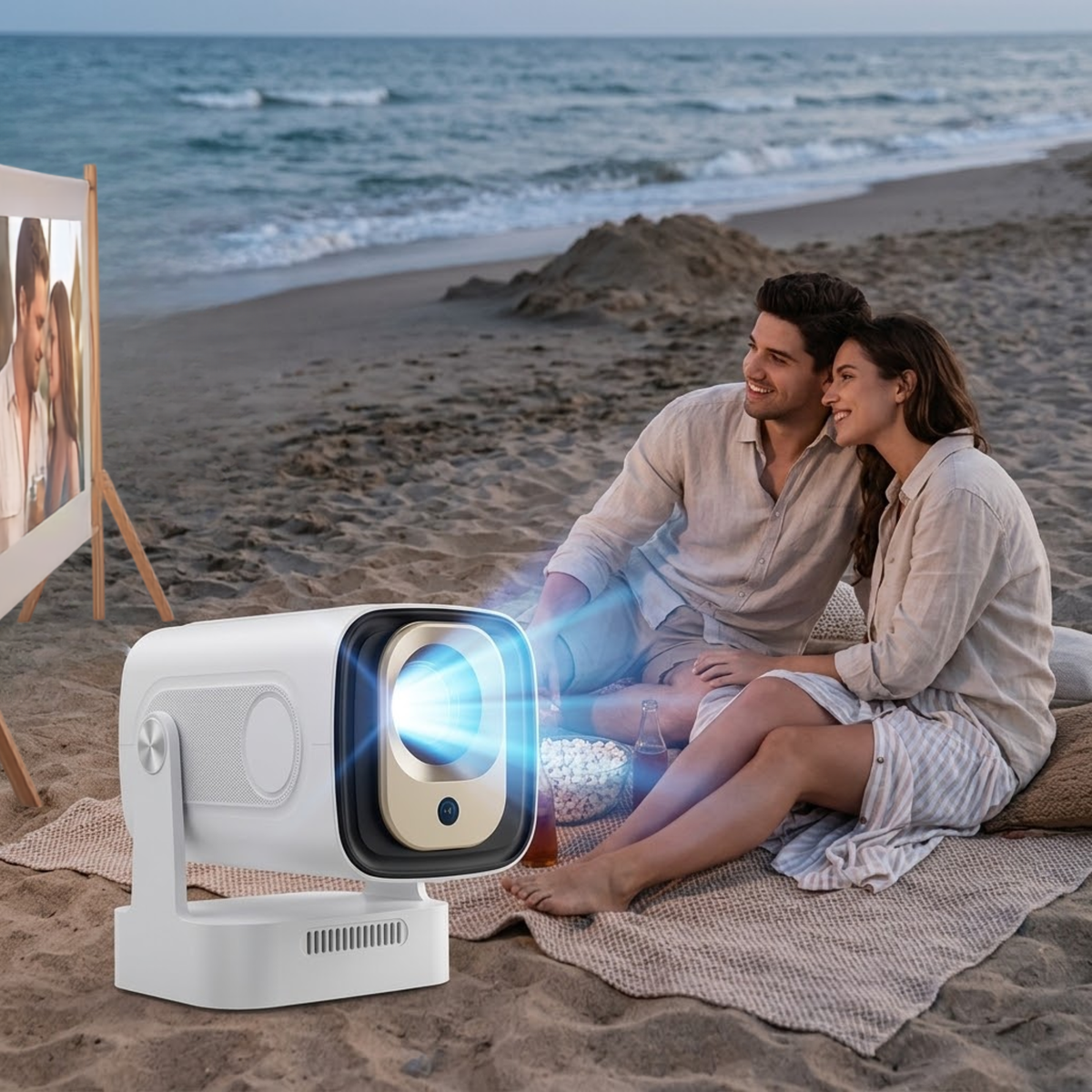 Projector with Native 1080p Auto Focus and Built In Streaming Apps