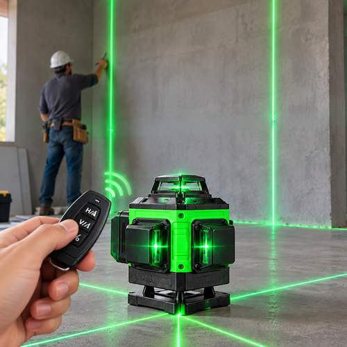 Laser Level Self Leveling with 4D Green Lines and Remote Control
