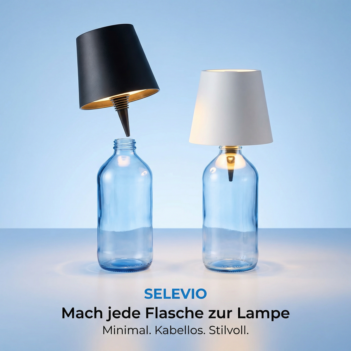 Selevio - LED Flaschenlampe mit Touch-Steuerung